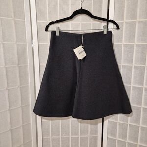 Brunello Cucinelli Cotton Gray Skirt NWT Sz 6